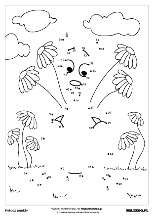 Połącz punkty karty pracy PDF do druku